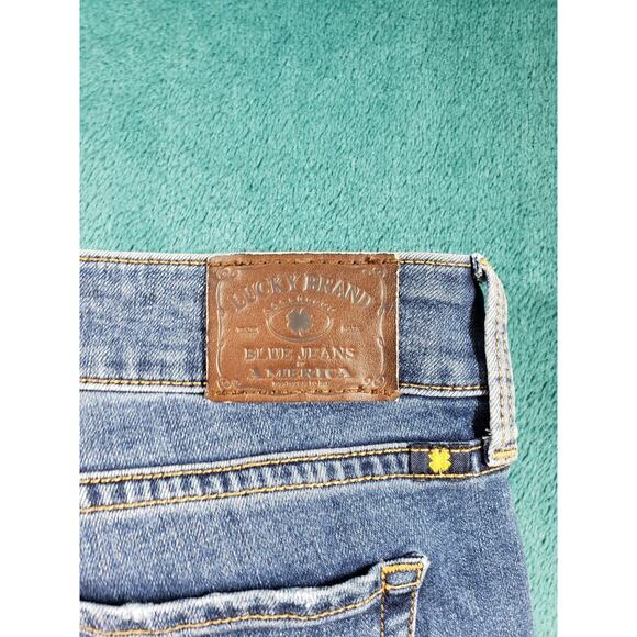 Lucky Brand Jeans Size 10 Womens Blue Stretch Pants Dark Mid Rise Lolita Bootcut - Picture 13 of 14